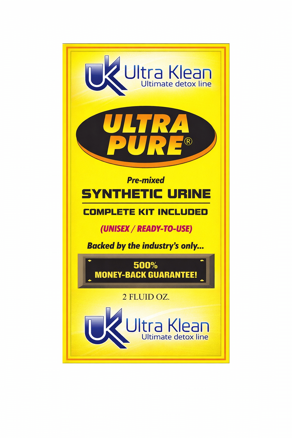 Ultra Klean Ultra Pure 2oz synthetic urine complete kit pre mixed ready to use
